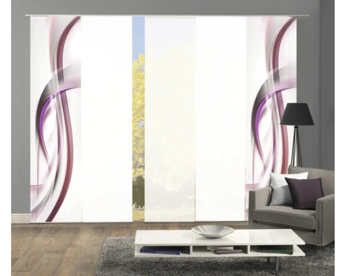 Kameroverzicht met schuifgordijnen met modern design