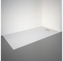 Gelijkvloerse douche met afvoergoot in hoek