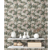 Behang met bloemmotief als wanddecoratie