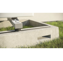 Betonnen funderingsframe met montageprofiel voor tuinhuis