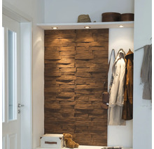 DECOSA Wandpaneel kunststof hout wit 50 x 23,5 cm 5 stuks