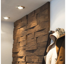 DECOSA Wandpaneel kunststof hout wit 50 x 23,5 cm 5 stuks