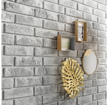 DECOSA Wandpaneel kunststof steen wit 59,5x50 cm 4 stuks