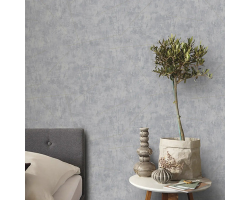 Behang met abstract patroon, slaapkameropstelling