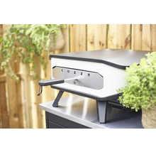 COZZE Pizzaoven elektrisch 17" 230V 2200W, RVS zwart 60,5x60,5x30,5 cm