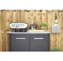 COZZE Pizzaoven elektrisch 17" 230V 2200W, RVS zwart 60,5x60,5x30,5 cm