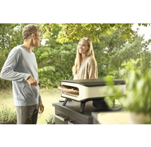 COZZE Pizzaoven elektrisch 17" 230V 2200W, RVS zwart 60,5x60,5x30,5 cm
