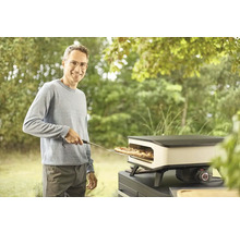 COZZE Pizzaoven elektrisch 17" 230V 2200W, RVS zwart 60,5x60,5x30,5 cm