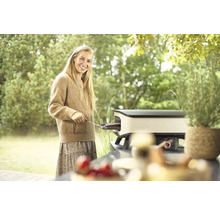 COZZE Pizzaoven elektrisch 17" 230V 2200W, RVS zwart 60,5x60,5x30,5 cm