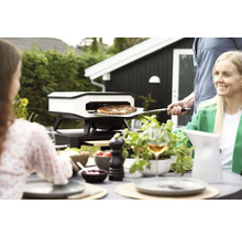 COZZE Pizzaoven elektrisch 17" 230V 2200W, RVS zwart 60,5x60,5x30,5 cm