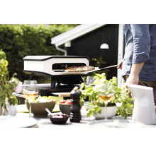 COZZE Pizzaoven elektrisch 17" 230V 2200W, RVS zwart 60,5x60,5x30,5 cm
