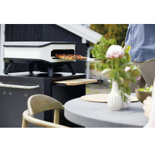 COZZE Pizzaoven elektrisch 17" 230V 2200W, RVS zwart 60,5x60,5x30,5 cm