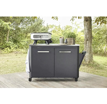 COZZE Pizzaoven elektrisch 17" 230V 2200W, RVS zwart 60,5x60,5x30,5 cm