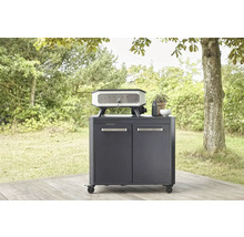 COZZE Pizzaoven elektrisch 17" 230V 2200W, RVS zwart 60,5x60,5x30,5 cm