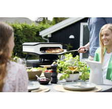 COZZE Pizzaoven elektrisch 17" 230V 2200W, RVS zwart 60,5x60,5x30,5 cm