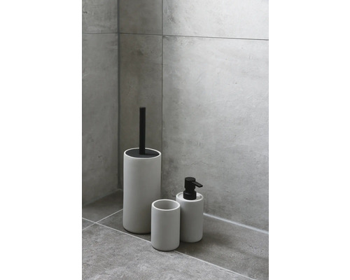 Badkameraccessoires set met zeepdispenser, beker en toiletborstel