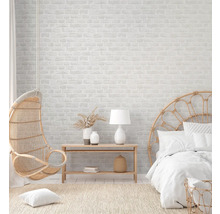 A.S. CRÉATION Vliesbehang 38637-2 Natural Living steenoptiek grijs