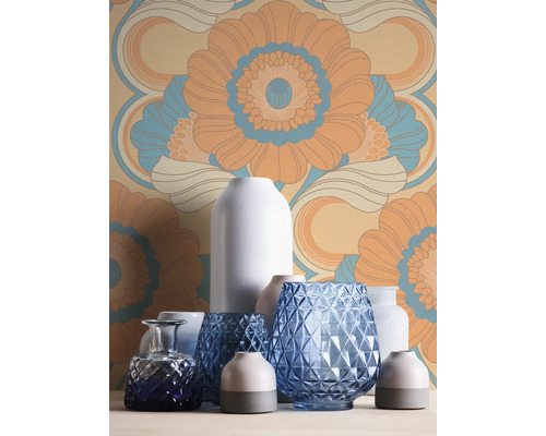 Verschillende vazen voor een bloemenbehang