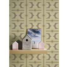 Behang met geometrisch patroon in interieur