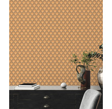 Wanddecoratie met patroonbehang in de woonkamer