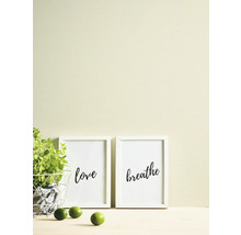 Decoratie met potplant, limoenen en twee ingelijste foto''s met de opschriften Liefde en Adem