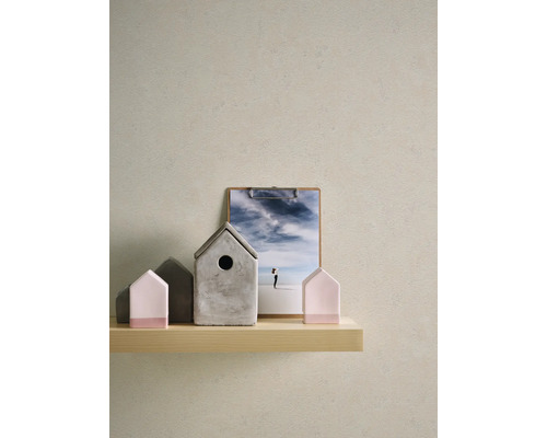 Decoratieve huizen en een foto op een plank