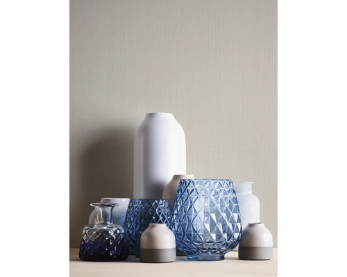 Diverse decoratieve vazen van glas en keramiek in verschillende vormen en maten.