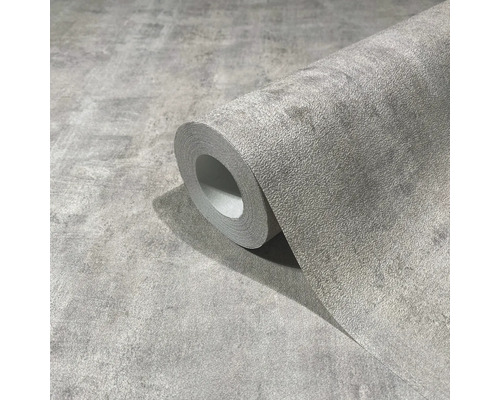 Rol grijs behang met betonlook