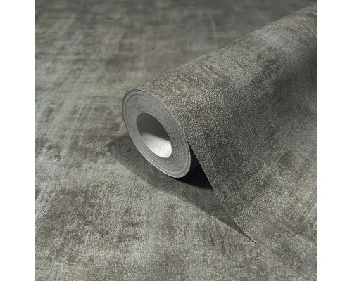 Rol grijs vinylbehang met steendesign