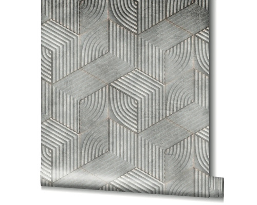 Behang met geometrisch 3D-ontwerp