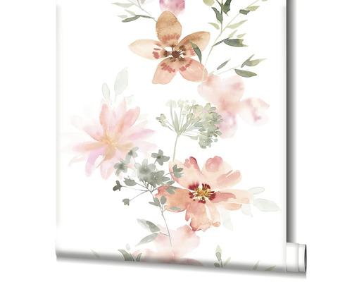 Behangrol met bloemmotief