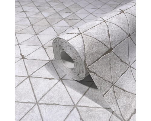 Rol geometrisch behang met driehoekpatroon