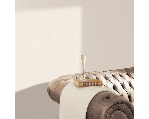 Decoratieve woonkamer met bank, boek en champagneglas