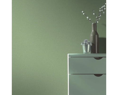 Wanddecoratie met ladekast, vaas en plant