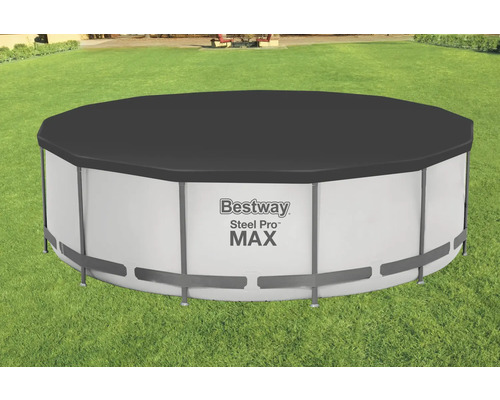 Bestway Steel Pro Max zwembad met afdekking op gazon