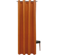 Weergave van een gordijn met oogjesophanging aan een gordijnroede