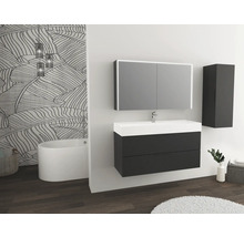 JUNGBORN Wastafelonderkast QUATTRO met greep 55x120x46 cm zwart