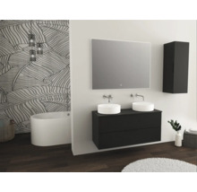 JUNGBORN Wastafelonderkast QUATTRO met greep 55x120x46 cm zwart