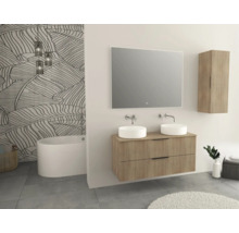 JUNGBORN Wastafelonderkast QUATTRO met greep 55x120x46 cm tabak eiken