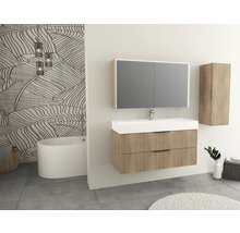 JUNGBORN Wastafelonderkast QUATTRO met greep 55x120x46 cm tabak eiken