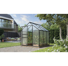 Kas in de tuin met planten