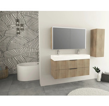 JUNGBORN Wastafelonderkast QUATTRO met greep 55x120x46 cm tabak eiken
