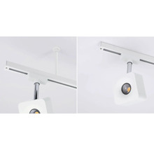 Plafondlamp met stroomrailspot en LED lamp