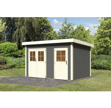 KARIBU Tuinhuis Krähenau 1 28mm grijs 364x244 cm