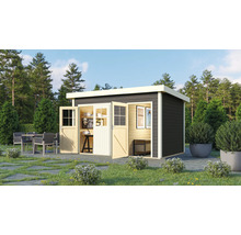 KARIBU Tuinhuis Krähenau 1 28mm grijs 364x244 cm