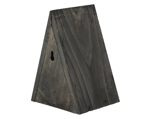 Driehoekige houten plank met ophangsysteem