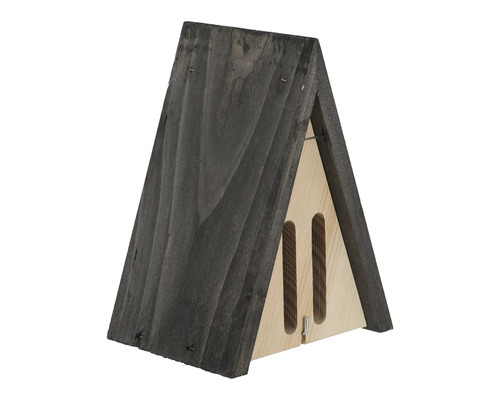 Houten insectenhotel met twee ingangen