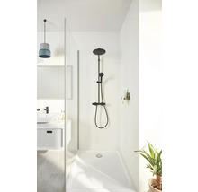Moderne badkamer met douche, douchecabine en wastafel