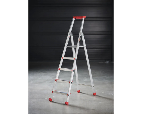 Aluminium vouwladder met vier treden en beugel