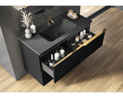 Badkamer wastafelonderkast met lade en wastafel